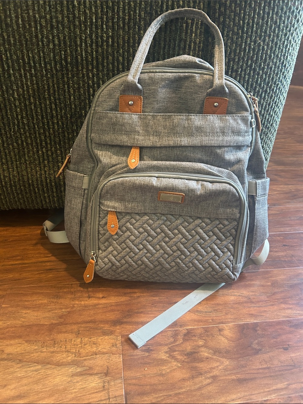 Babbleroo quilted backpack grey